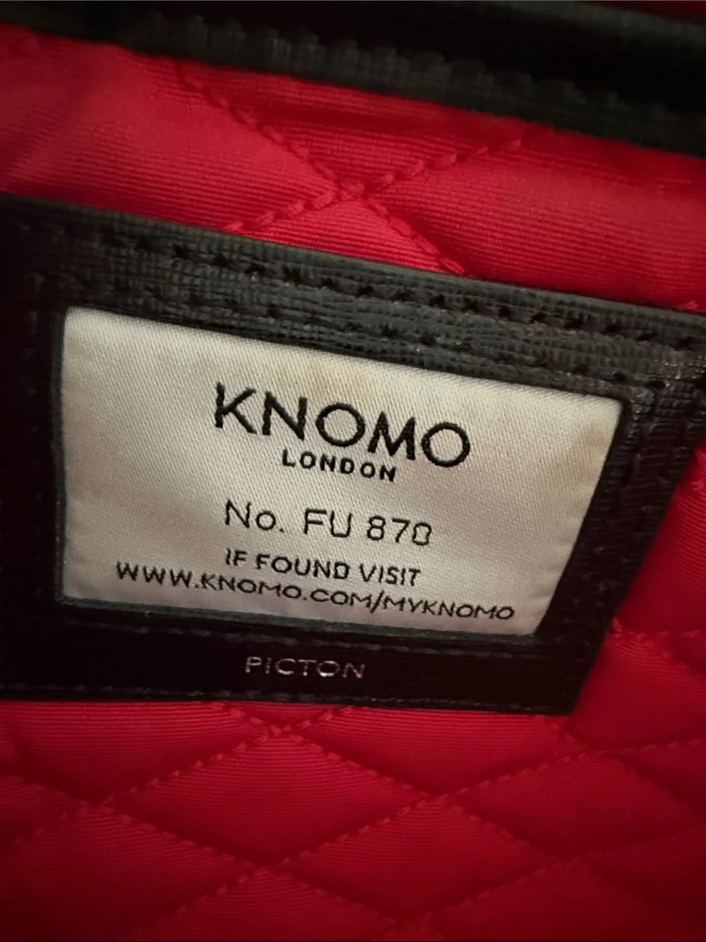 Knomo Sleek Professional Black Leather Tote